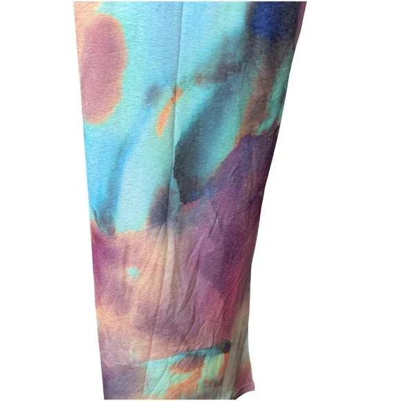 PrettyLittleThing Multicolor Maternity Abstract Print Cowl Neck Maxi Dress NWT - Picture 14 of 16